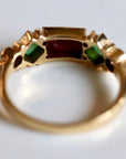 Pollaiuolo 14k Gold, Ruby, Emerald and Diamond Ring