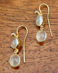 Pont Neuf Earrings: Moonstone and Pearl