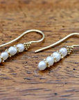 Poseidon 14k Gold and Pearl Earrings