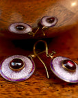 Purple Pupil Enamel Earrings