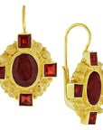Queen Bess Garnet Earrings