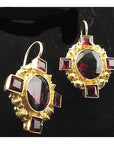 Queen Bess Garnet Earrings