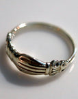 Renaissance Ring with Clasped Hands - Silver