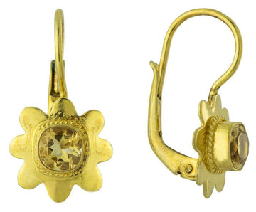 Rosamunda 14k Gold and Citrine Earrings
