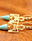 Russian Art Deco Screw Back Earrings