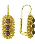 Salisbury Cross Garnet Earrings