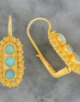 Salisbury Cross Opal Earrings