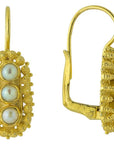Salisbury Cross Pearl Earrings