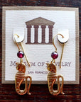 Serpent Isis Garnet Earrings