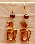 Serpent Isis Garnet Earrings