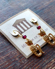 Serpent Isis Garnet Earrings