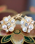 Somerset 14k Gold, Pearl and Diamond Earrings