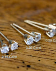 Sparkle 14k Gold and 0.2 Carat Diamond Studs