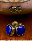 Square Stud Lapis Earrings