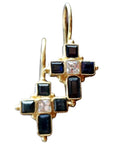 St. Albans Cross Sapphire Earrings