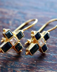 St. Albans Cross Sapphire Earrings