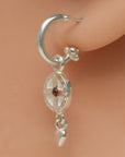 St. Augustine Silver Cross Earrings