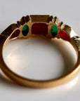 St Patrick 14k Gold, Garnet, Ruby & Emerald Ring