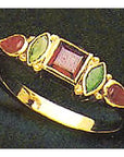 St Patrick 14k Gold, Garnet, Ruby & Emerald Ring
