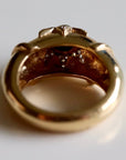 Star 14k Gold, Onyx and Diamond Ring