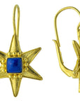 Star of David 14k Gold and Lapis-lazuli Earrings