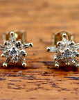 Starlight 14k Gold and Diamond Studs