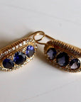 Stoplight 14k Gold and Iolite Drop Earrings