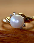 Sulu Sea 14k Gold, Pearl and Diamond Ring