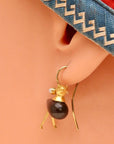 Sussex Sandpiper 14k Gold, Onyx and Pearl Earrings