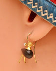 Sussex Sandpiper 14k Gold, Onyx and Pearl Earrings