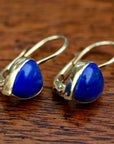 Sweetheart Solitaire Lapis Earrings