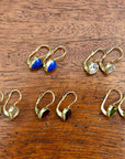 Sweetheart Solitaire Lapis Earrings