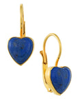 Sweetheart Solitaire Lapis Earrings