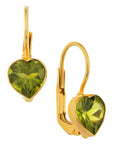 Sweetheart Solitaire Peridot Earrings