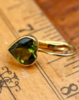 Sweetheart Solitaire Peridot Earrings