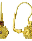 Timbuktu 14k Gold and Garnet Victorian Earrings