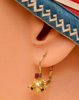 Timbuktu 14k Gold and Garnet Victorian Earrings