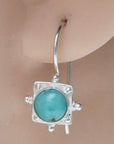 Trudy Trueheart Turquoise Silver Earrings