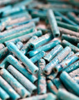 Tubular Mummy Beads, 3000 years Old Antique - Turquoise Color 9 grams