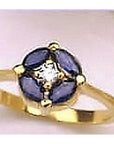 Twilight 14k Gold, Diamond and Sapphire Ring