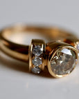 Vena Amoris 14k Gold and Champagne Diamond Ring