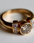 Vena Amoris 14k Gold and Champagne Diamond Ring