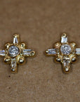 Venus 14k Gold and Diamond Earrings