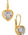 Victorian Heart Cubic Zirconia Earrings