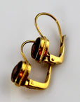 Victorian Heart Garnet Earrings