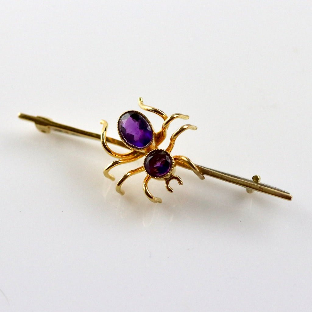 Jewelry, Vtg Hong Kong Spider Brooch