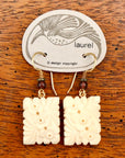 Vintage Laurel Burch "Aloha" Gold-Plate Earrings