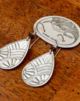 Vintage Laurel Burch Art Deco Silver-Plate Earrings