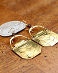 Vintage Laurel Burch Articulating Art Deco Gold-Plate Earrings