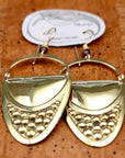 Vintage Laurel Burch Articulating Bag Gold-Plate Earrings